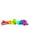 Colorful cleaning set for different surfaces in kitchen, bathroom and other rooms.