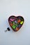 Colorful clip in heart