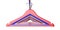 Colorful clothes hangers isolated