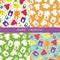 Colorful clothes for newborn baby in seamless pattern