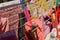 Colorful Clothing Drying on Outdoor Clothesline