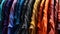 Colorful cloths on a rack, AI