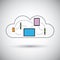 Colorful Cloud Computing Concept Design - Telecommunication Inside the Cloud