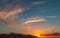 Colorful cloudscape at sunset, background photo