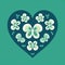 Colorful Clover Heart Composition for St. Patrick's Day Celebration and Luck - Generative AI