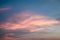 Colorful cluster cloud in blue sky