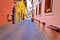 Colorful cobbled street of Cividale del Friuli