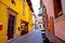 Colorful cobbled street of Cividale del Friuli