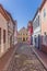 Colorful cobblestoned in the center of Verden