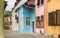 Colorful cobblestoned street in Sighisoara