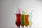 Colorful coctails with straw, summer