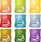 Colorful coffee beverage icon