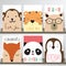 Colorful collection for banners,Flyers,Placards with fox,panda