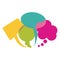 colorful collection speech bubbles and dialog balloons