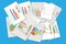 Colorful collection of various business charts.