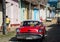 Colorful Colonial ancient town with classic car, building, cobblestone street in Trinidad, Cuba, America.