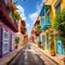 Colorful colonial architecture and vibrant street life in Cartagena