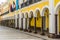 Colorful colonial buildings on Plaza Colon in cochabamba