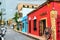 Colorful colonial houses in Santo Domingo, Dominican Republic