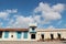 Colorful colonial houses in the streets of the old charming town of Camaguey, Cuba UNESCO Heritage