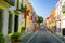 Colorful Colonial Street in Downtown Puebla