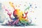 Colorful colourful octopus octopusi animal watercolor illustration