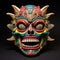 Colorful Comic Book Mask With Grotesque And Macabre Design