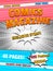 Colorful comics magazine template