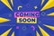 Colorful coming soon promo wallpaper Vector illustration.