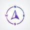 Colorful Compass Vector Icon. Web Element.