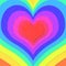 Colorful concentric hearts