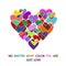 Colorful concept heart illustration
