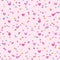 Colorful confetti hearts seamless repeat pattern