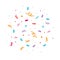 Colorful confetti vector illustration.