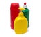 Colorful containers for detergents