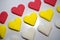 Colorful cookies in the shape of heart