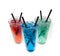 Colorful cool soft drink in glass