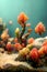 colorful coral abstract background 3D illustration