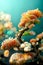 colorful coral abstract background 3D illustration