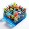 Colorful Coral Aquarium Model: Meticulous Photorealistic Still Life