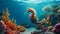 Colorful Coral And Seahorse: A Stunning 3d Photo-realistic Landscape