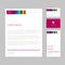 Colorful corporate identity vector