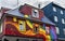 Colorful Corrugated Iron House Street Reykjavik Iceland