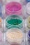 Colorful cosmetic powder pigments