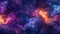 Colorful cosmic clouds and stars in a vibrant galaxy