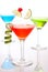 Colorful Cosmopolitan cocktails