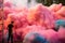 Colorful Cotton Candy Display At Vibrant Festival. Generative AI