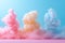 Colorful cotton candy. Generative AI