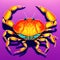 Colorful Crab, Generative AI Illustration