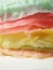 Colorful crape cake layers